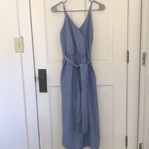 Striped Chambray Jumpsuit